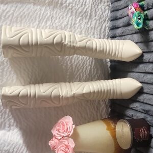 Glaze Cream Quilted Over the Knee Boots